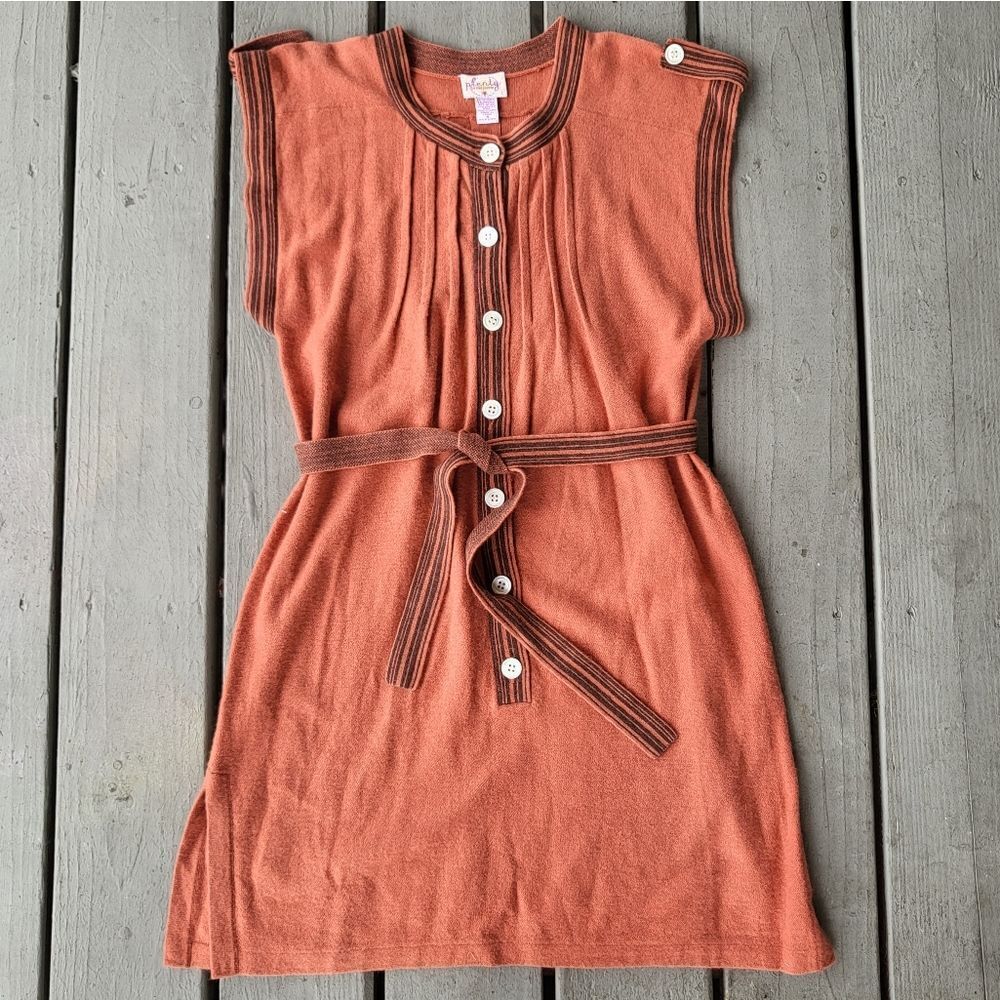 Anthropologie Plenty by‎ Tracy Reese Cashmere Wool Blend Mini Dress Orange S